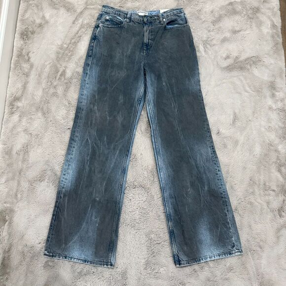 NWT Free People We The Free Tinsley Baggy High Rise Jean 28 Dark Gray Rinse Boho - Picture 2 of 16